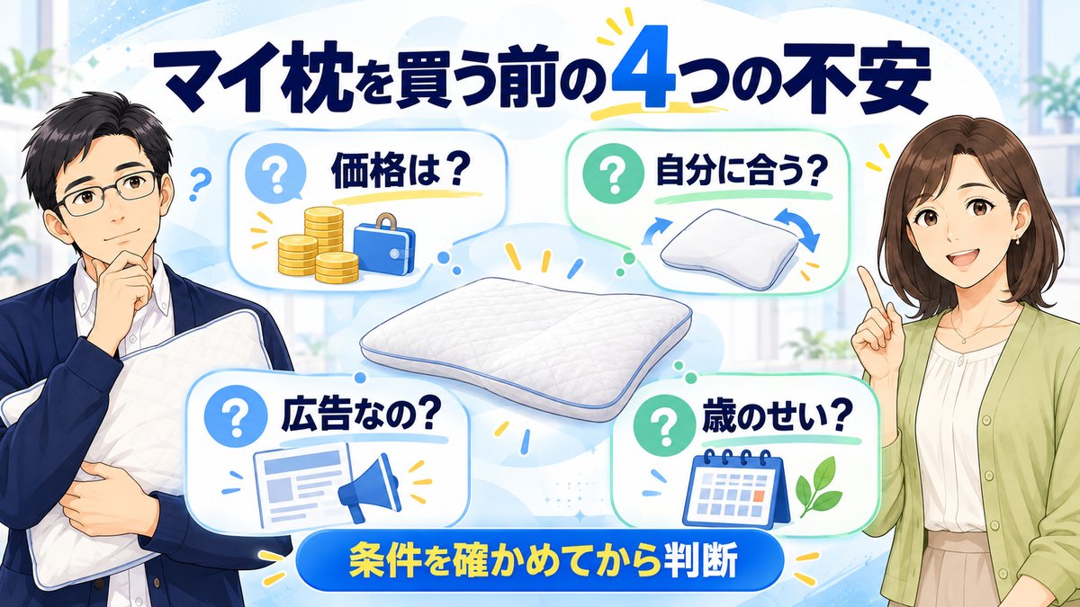 マイ枕を申し込む前に手が止まる4つの不安に答える