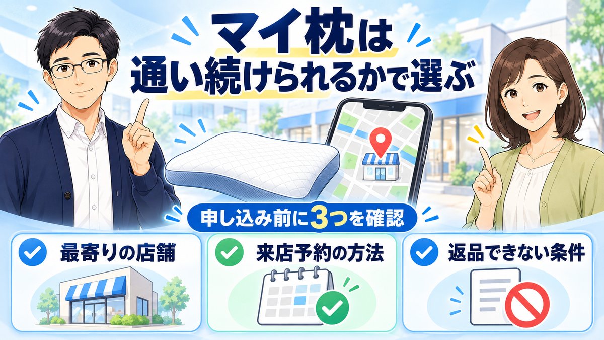 まとめ：マイ枕は寝心地の評判より通える店舗で選ぶ